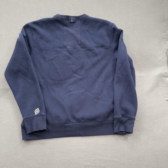 Fourlaps x Peloton Sweatshirt Mens XL Navy Blue Crewneck Zipper Pockets Athletic - Picture 2 of 10